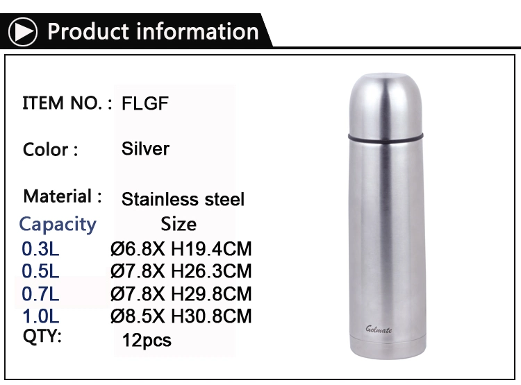 Bullet Thermos Insulated Water Bottles Stainless Steel Vacuum Flask