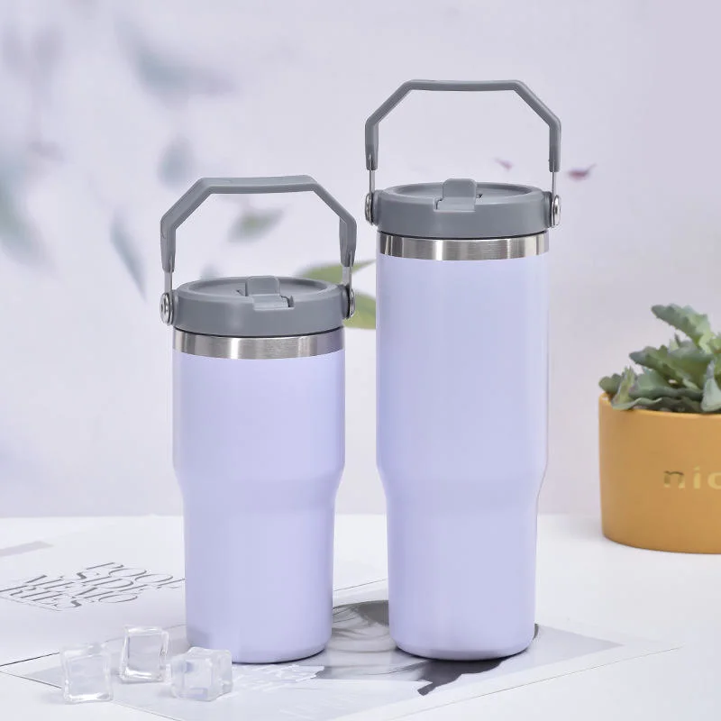 Stanleys Iceflow Stainless Steel Tumbler with Straw Vacuum Insulated Water Bottle for Home, Office or Car Reusable Cup with Straw Leakproof Flip
