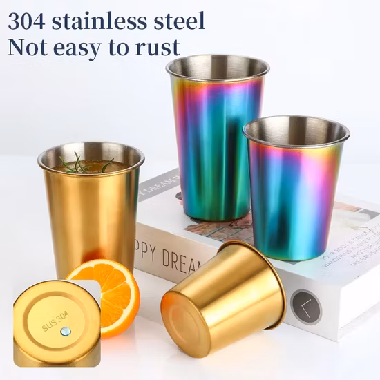 12oz 16oz individueller, beliebter, bruchsicherer Pint-Becher aus Edelstahl mit Markenlogo